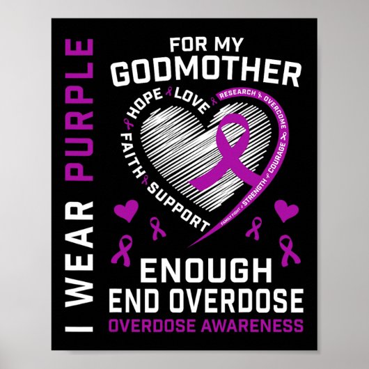 Poster Chemise de sensibilisation à la fin des overdoses (Devant)