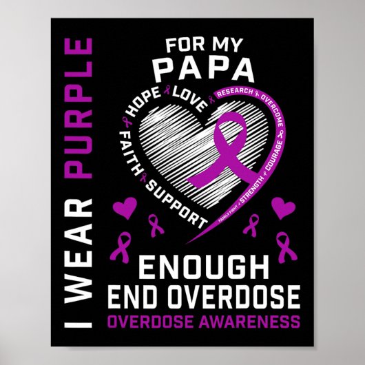 Poster Chemise de sensibilisation à la fin des overdoses (Devant)
