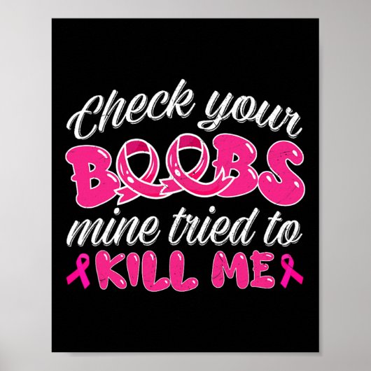 Poster Chemise de sensibilisation au cancer du sein Vérif (Devant)