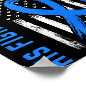 Poster Chemise de sensibilisation au diabète Son combat e (Coin)