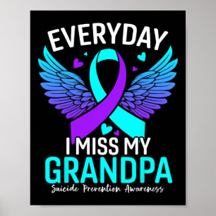 Poster Chemise de sensibilisation au suicide Grand-père P