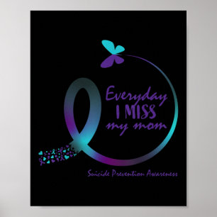 Poster Chemise de sensibilisation au suicide Maman amour