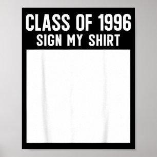 Poster Chemise de signe de réunion de la promotion 1996 D