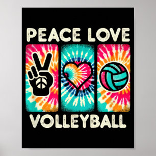 Poster Chemise De Volley-Ball Pour Ados Filles Peace Love