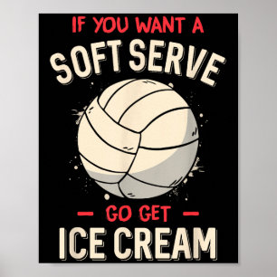 Poster Chemise De Volley Drôle Pour Filles Ados Enfants
