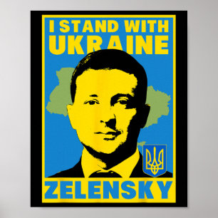 Poster Chemise de Volodymyr Zelensky Ukraine Drapeau Ukra