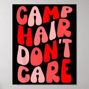 Poster Chemise d'été pour fille Camping cheveux, ça m'est