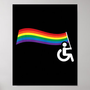 Poster Chemise d'humour en fauteuil roulant _ Cadeau Gay