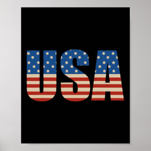 Poster Chemise Drapeau Usa - American Flag Patriotic 4th