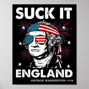 Poster Chemise drôle d'Angleterre suceuse du 4 juillet Ge