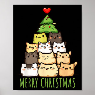 Poster Chemise drôle de chat de Noël _ Amour _ Maman de c