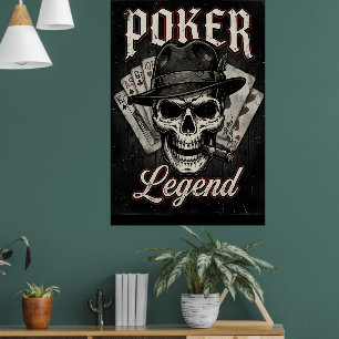 Poster Chemise drôle de légende du poker J'adore le poker