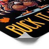 Poster Chemise drôle de Thanksgiving Devinez quel derrièr (Coin)