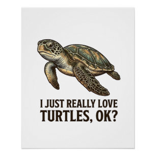 Poster Chemise drôle de tortue de mer amateur de tortue v