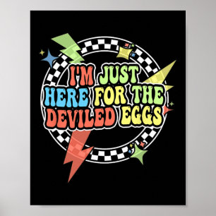 Poster Chemise drôle d'œufs farcis rétro pour enfants hom