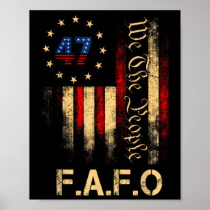 Poster Chemise drôle Fafo Trump Président 47 Trump Fafo A