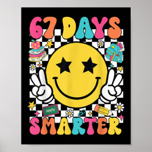 Poster Chemise du 67e jour d'école 67 jours plus intellig