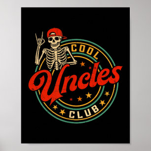 Poster Chemise du club des oncles cool rétro squelette dr