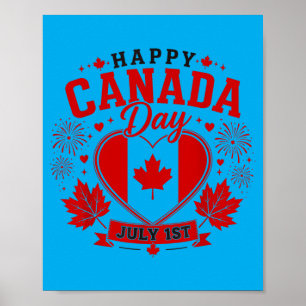 Poster Chemise du drapeau canadien femmes hommes enfants