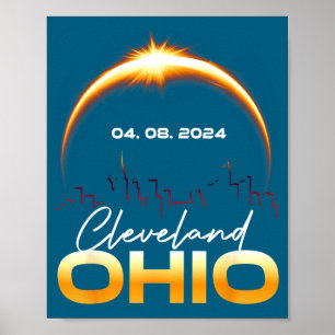 Poster Chemise Éclipse Solaire Cleveland Ohio Totale