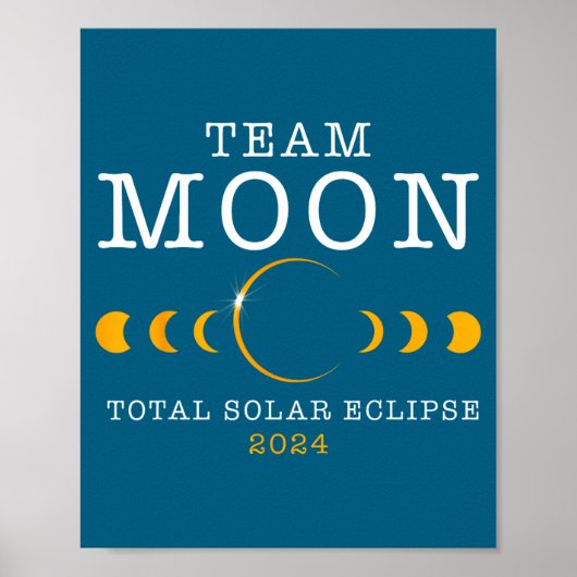 Poster Chemise Éclipse Solaire Équipe Lune Totale (Devant)