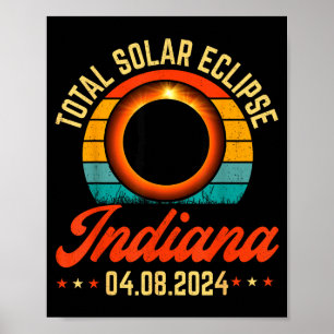 Poster Chemise Éclipse Solaire Indiana Éclipse Totale