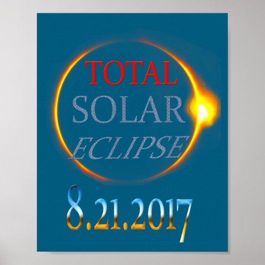 Poster Chemise Éclipse Solaire Totale 2017 (Devant)