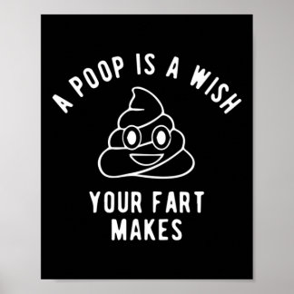 Poster Chemise Emoji Caca - Un Caca Est Un Vœu Que Le Pet