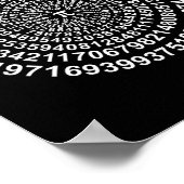 Poster Chemise en maths Spiral Pi (Coin)
