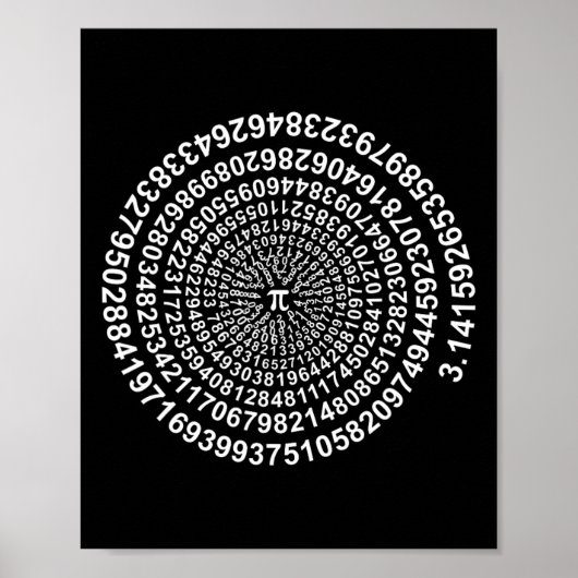 Poster Chemise en maths Spiral Pi (Devant)