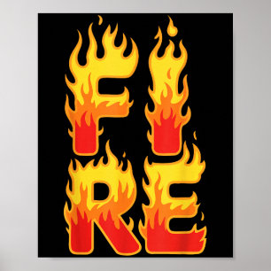 Poster Chemise Feu Feu Adulte Enfants Hommes Femmes Feu E