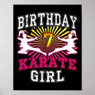 Poster Chemise fille 7 Anniversaire - Karate Enfant 7 Ans