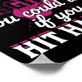 Poster Chemise Frappez Comme Une Fille Kickboxing Boxe Am (Coin)