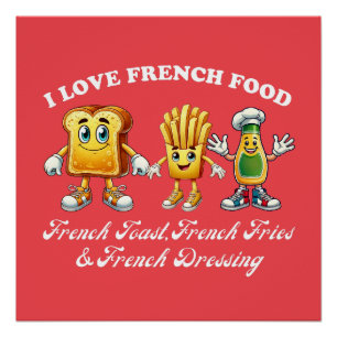 Poster Chemise Fries française   Don Fries Lover   Carte 