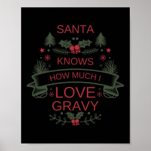 Poster Chemise Gravy Humour Noël 2025 Pour Père Noël Comf