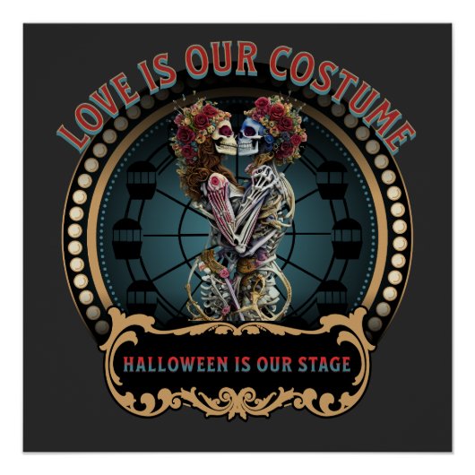Poster Chemise Halloween | Dancing Skeleton Tee | Publici (Devant)