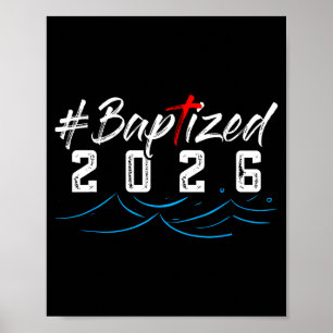 Poster Chemise Hashtag Baptisé 2026 Chemise de Baptême Di