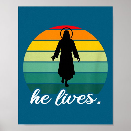 Poster Chemise Il vit Jésus-Christ Résurrection (Devant)