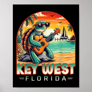 Poster Chemise Key West Floride Tortue Plage Tropicale Va