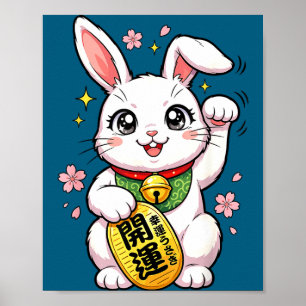 Poster Chemise Lapin Chanceux Japonais Maneki Neko