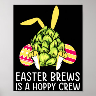 Poster Chemise Lapin de Pâques Buveur de Bière