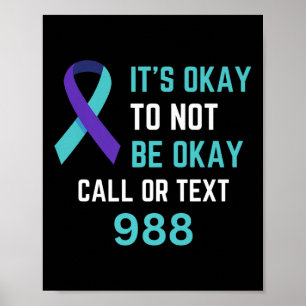 Poster Chemise Ligne D'assistance Prévention Suicide 988