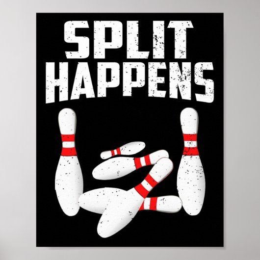 Poster Chemise Lover Bowling Split Arrive Hommes Femmes E (Devant)