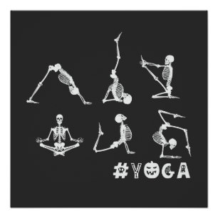 Poster Chemise Lover Yoga Décor Skeleton Yoga