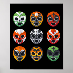 Poster Chemise Masques Lucha Libre Garçon Hommes Lutte Me