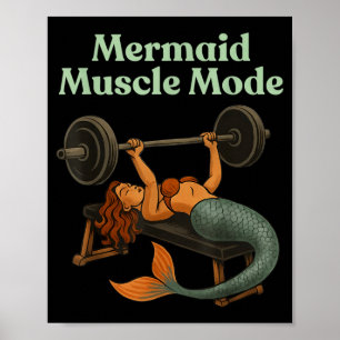 Poster Chemise Mermaid Muscle Mode - Gym Fitness Entraîne