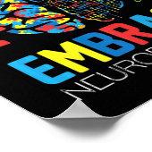 Poster Chemise Neurodiversity Embrasser la Sensibilisatio (Coin)