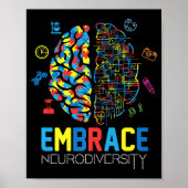 Poster Chemise Neurodiversity Embrasser la Sensibilisatio (Devant)