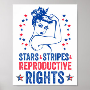 Poster Chemise patriotique 4 juillet étoiles rayures Repr