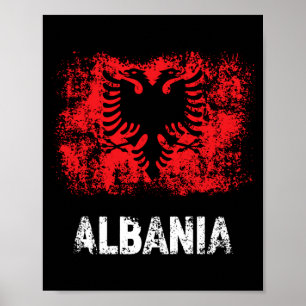 Poster Chemise Patriotique Albanie Drapeau Albanais en Di